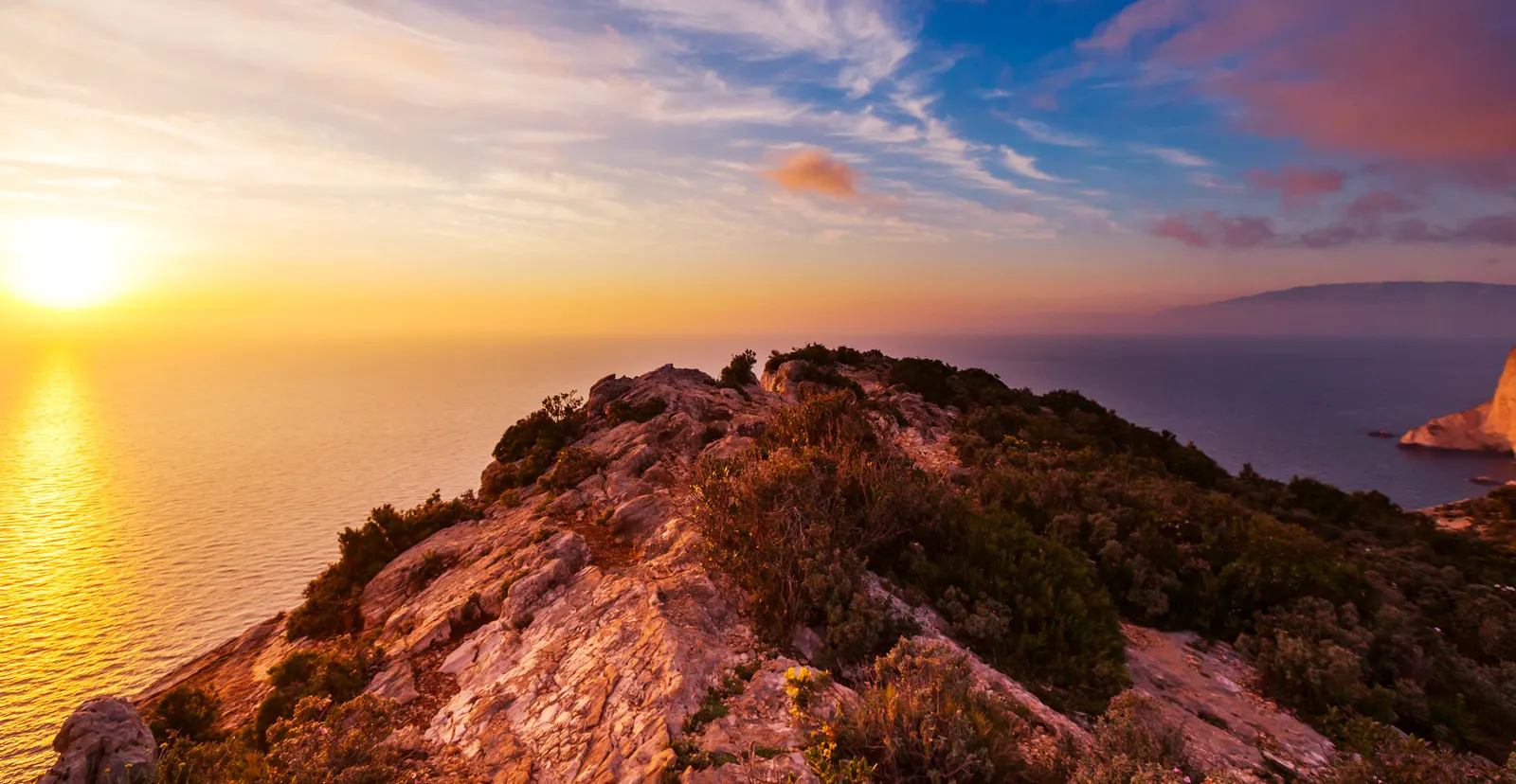 Tramonto sul mare di Zante